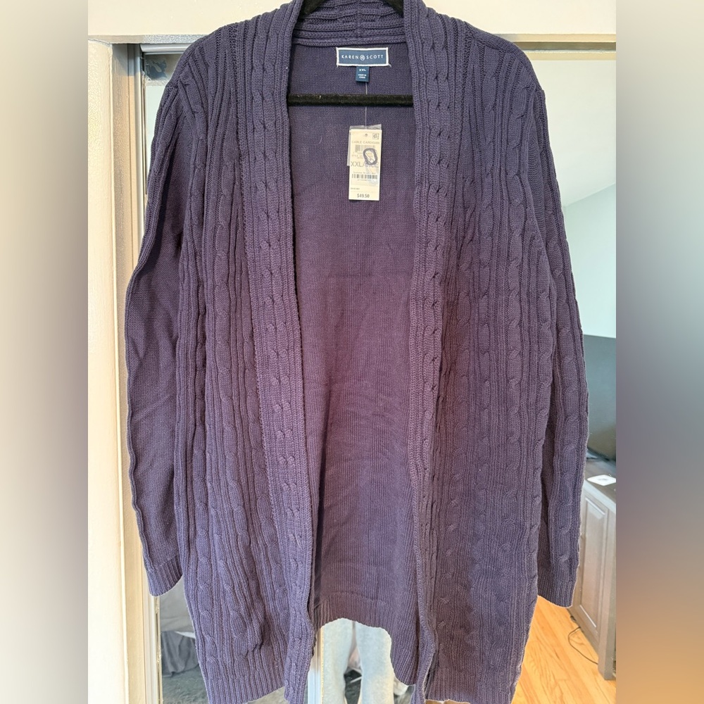 Karen Scott Navy Cardigan